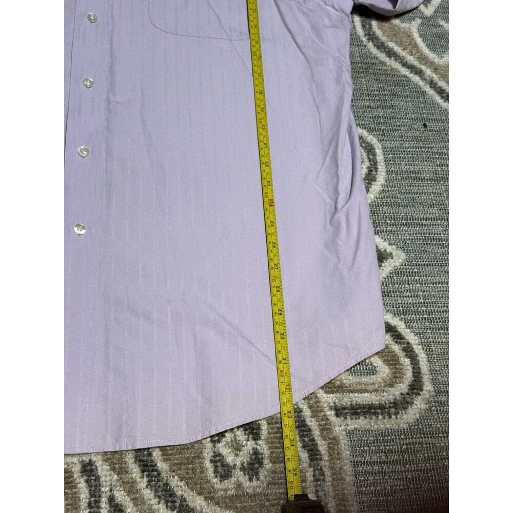 men's roundtree and yorke Light Purple 2Xt Button Up Shirt